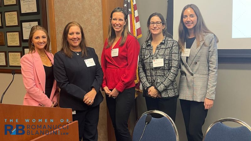 Romanucci & Blandin, LLC law clerk and President of the University of Illinois Chicago School of Law Women's Law Caucus Isabella Mazzanti welcomed Managing Partner Gina Arquilla DeBoni, Senior Attorneys Debra Thomas and Sarah Raisch and Attorney Michelle DiSilvestro as panelists for the Caucus and University of Illinois Chicago Justinian Society of Lawyers' Women in Law networking event Thursday night. Law students had the opportunity to learn from attorneys about their experiences and journeys as women in law.