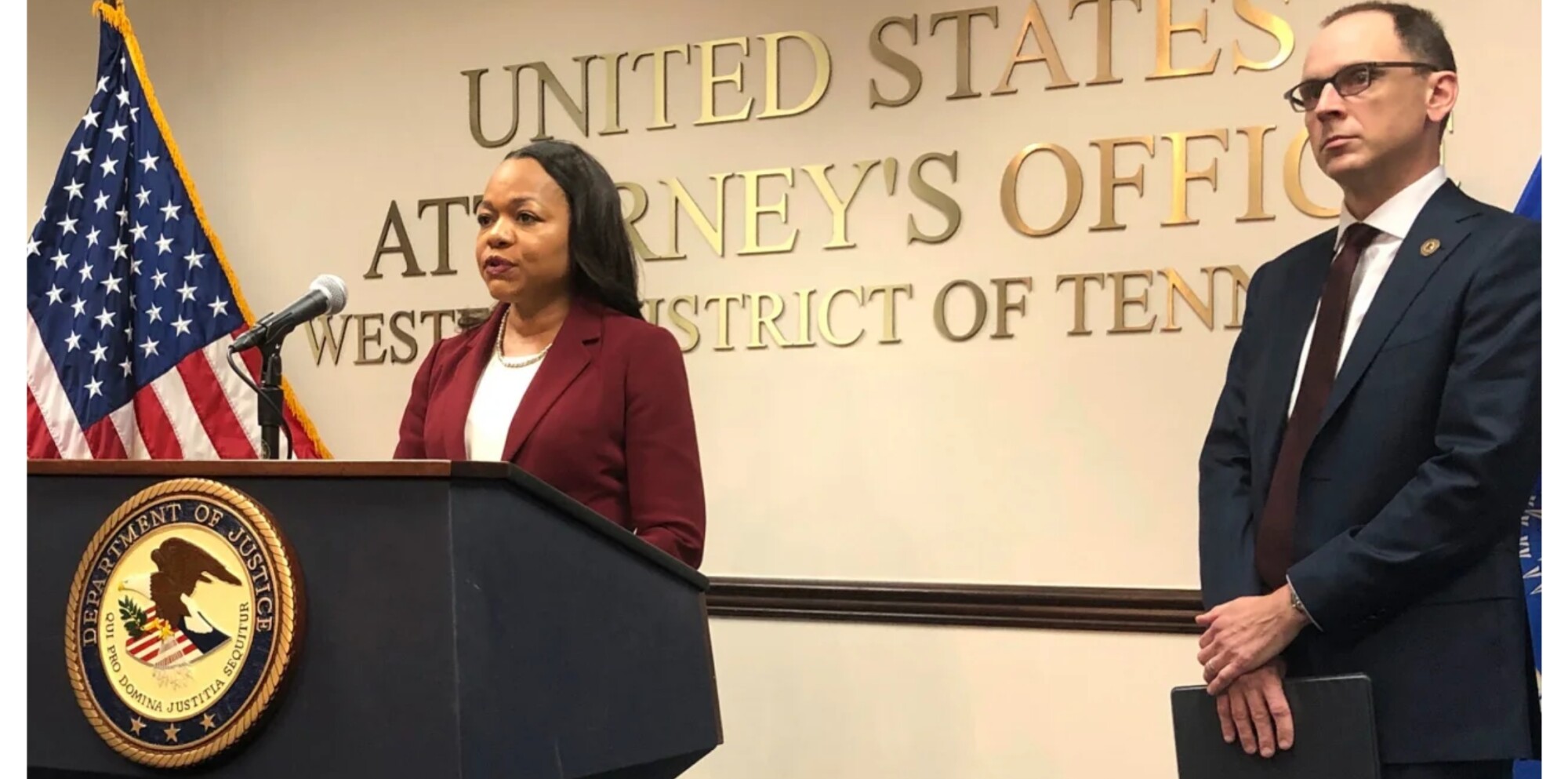 Adrian Sainz, AP Kristen Clarke, the assistant U.S. attorney general for the Department of Justice's Civil Rights Division, speaks at a news conference Thursday to announce the investigation