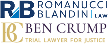 Romanucci & Blandin and Ben Crump Law logos.