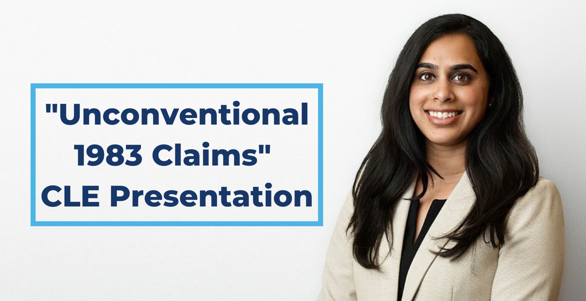 Unconventional 1983 Claims CLE Presentation Picture of Unconventional 1983 Claims CLE Presentation and Partner Bhavani K. Raveendran
