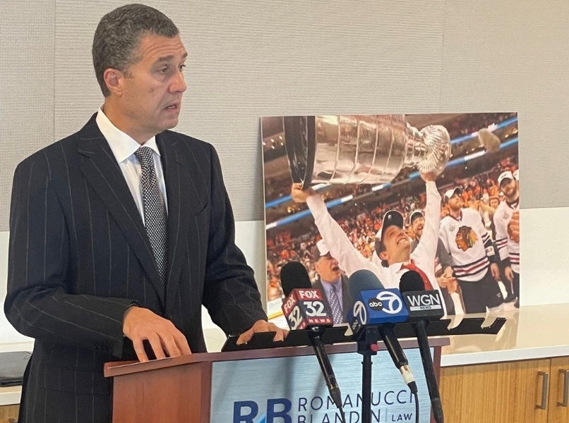 Image of Civil lawsuit filed against the Blackhawks for concealing sexual abuse and harassment of a player